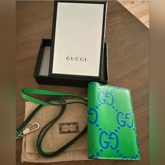 Gucci "Jumbo" GG Logo CARD Holder On Lanyard NIB - Picture 2 of 6